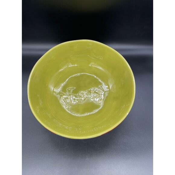 Pier 1 Urban Dot Hand Painted Earthenware Serving Bowl 11” *Small Paint Chip - Picture 3 of 7